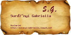 Surányi Gabriella névjegykártya
